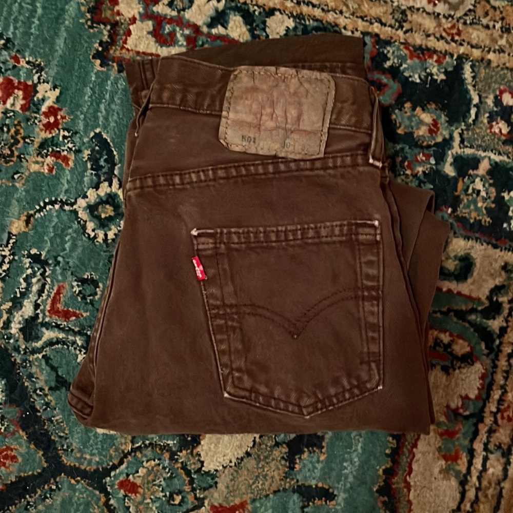 Levi’s 501 brown jeans